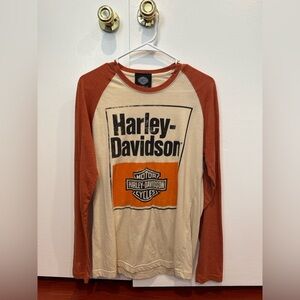 Harley-Davidson Museum Raglan Long Sleeve Shirt | Vintage Style | Men’s [M]